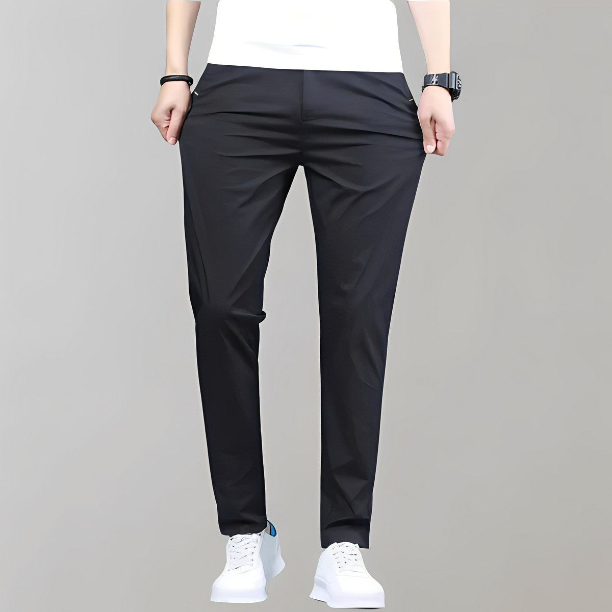 Warren - Pantalon droit tendance pour homme