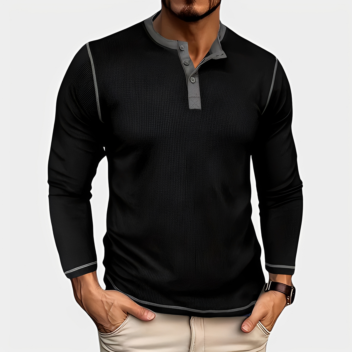 Junrey - Chemise d'été légère pour homme