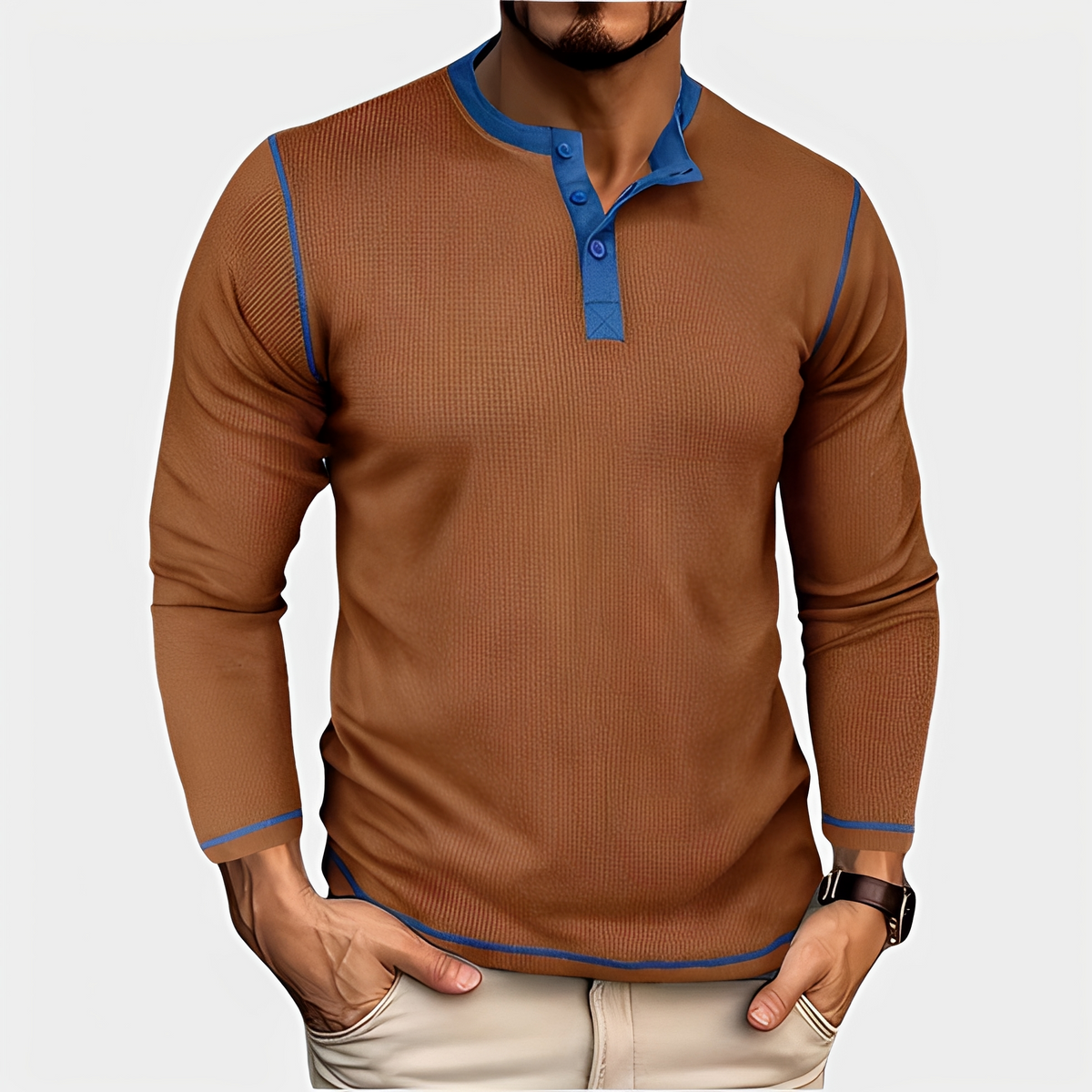 Junrey - Chemise d'été légère pour homme