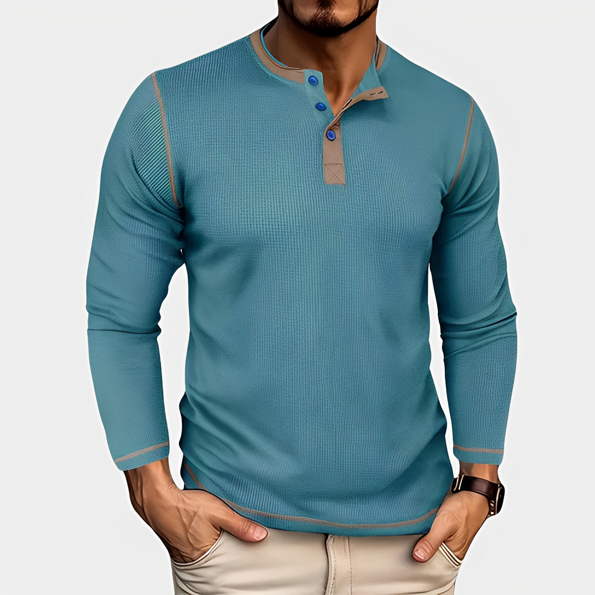 Junrey - Chemise d'été légère pour homme