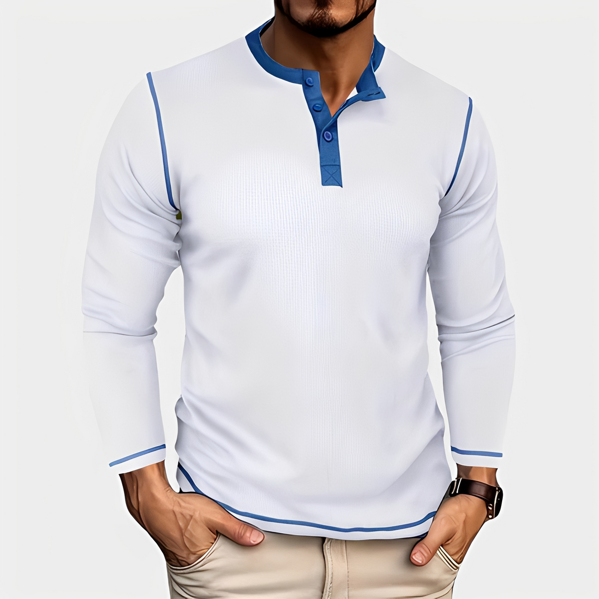 Junrey - Chemise d'été légère pour homme