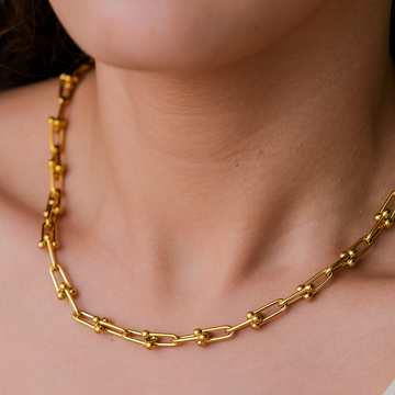 Collier en or épais en cascade