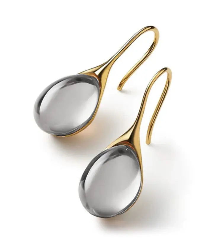 Leila – Boucles d'oreilles en goutte de cristal bicolore