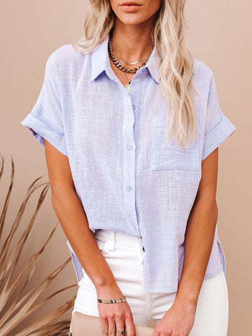 Janice - Blouse légère en tissu de coton et lin