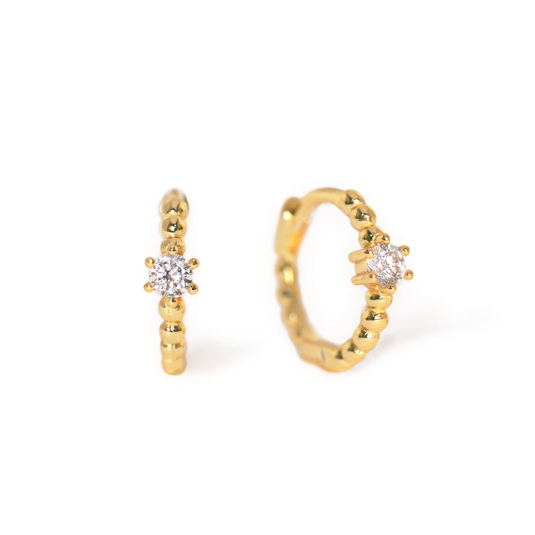 Pave Perle Boucles Huggie
