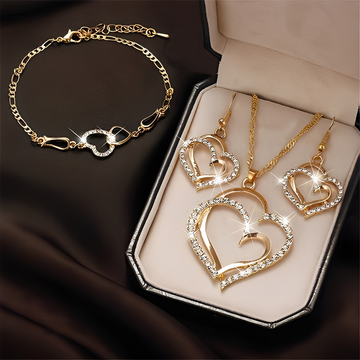 Celia – Ensemble Collier & Boucles d'oreilles Romantique en Or