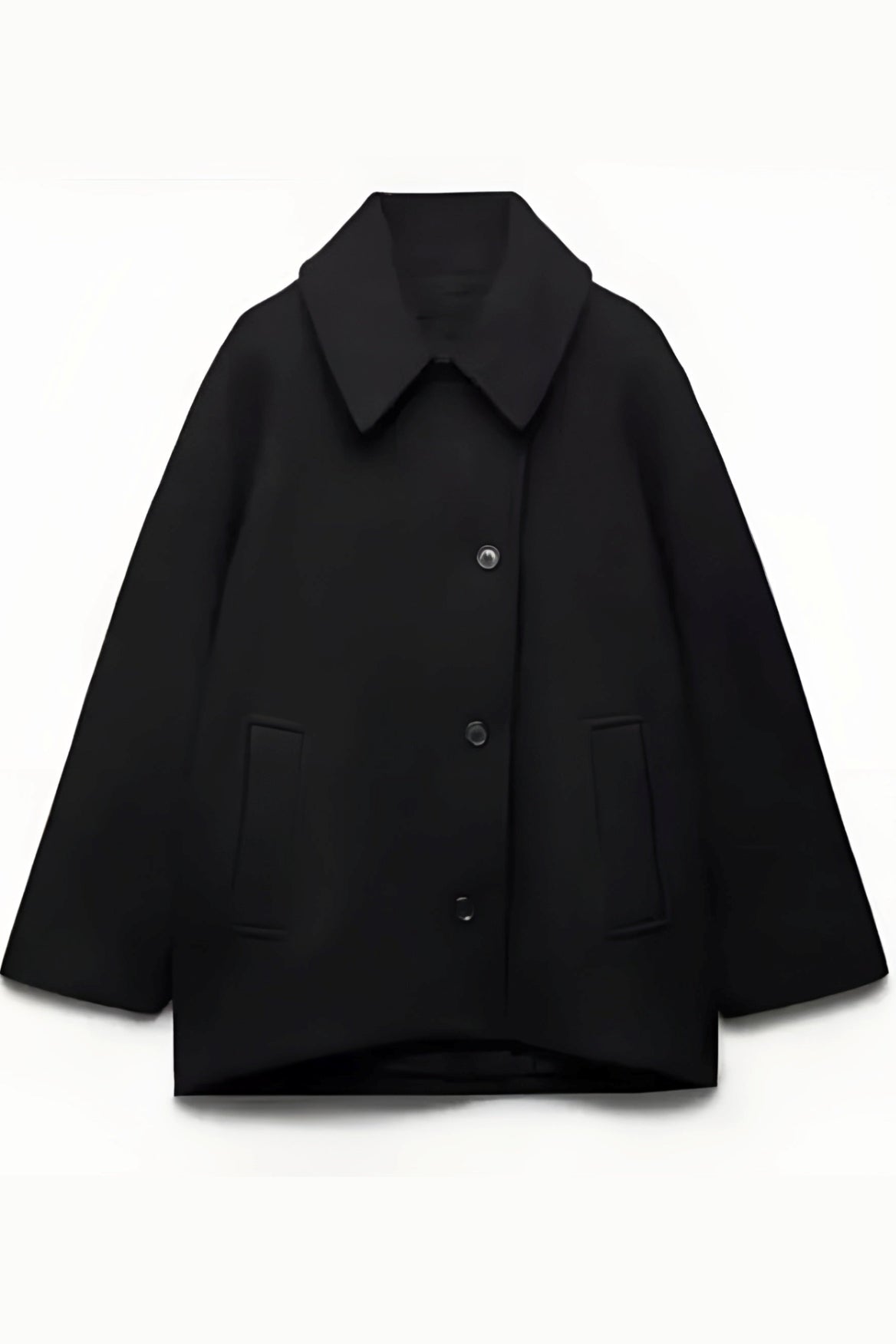 Elena – Manteau Oversize en Laine Mélangée Double-Breasted