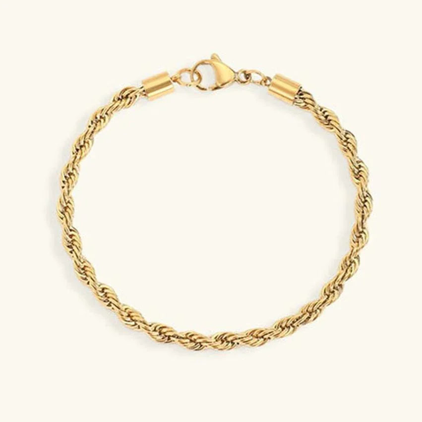 Gigi – Bracelet en maillons de corde dorée élégant