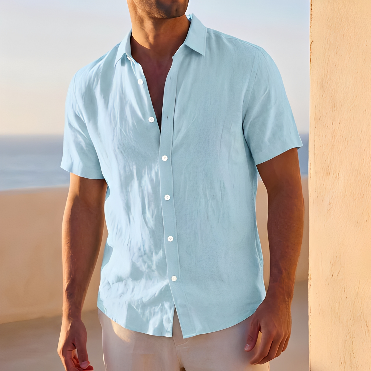 Jassen - Chemise à boutons à la coupe ample pour homme