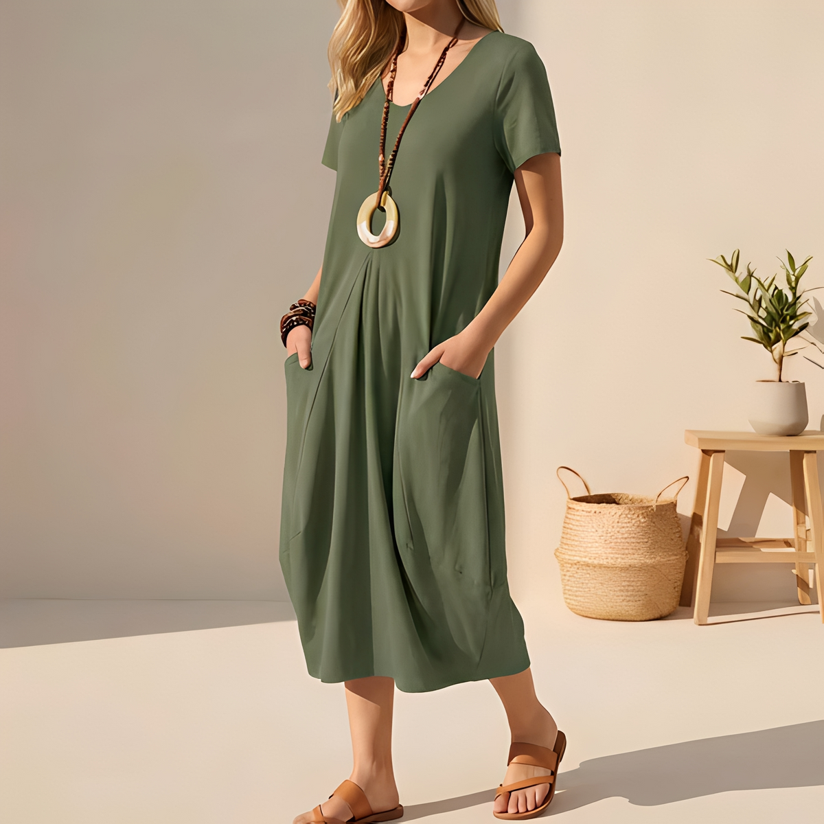 Lormelyn - Robe d'été raffinée pour femme