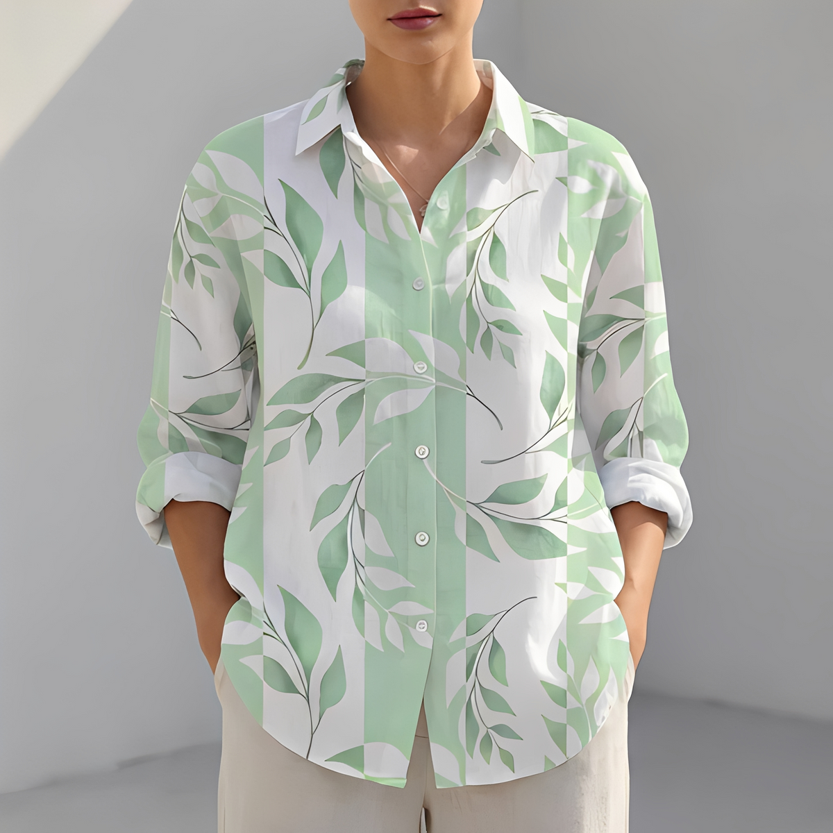 Khaye - Chemise d'été décontractée et à la mode pour femme