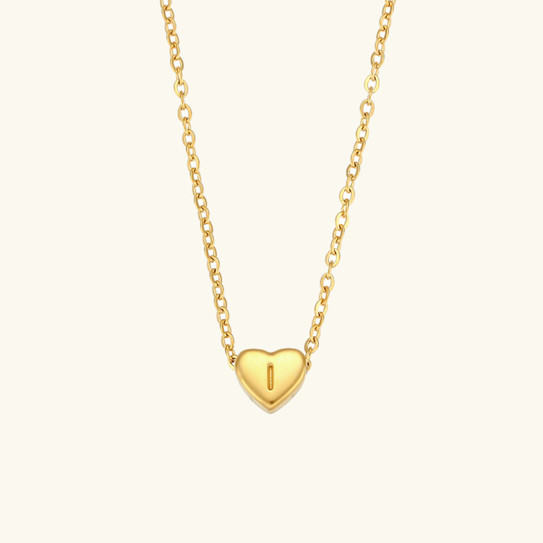 Cœur - Collier d'initiales en or