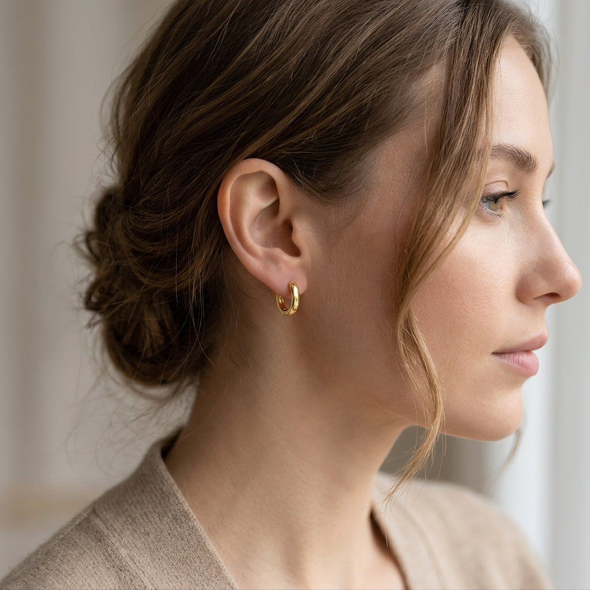 Petites Boucles d'oreilles Huggie Hoop