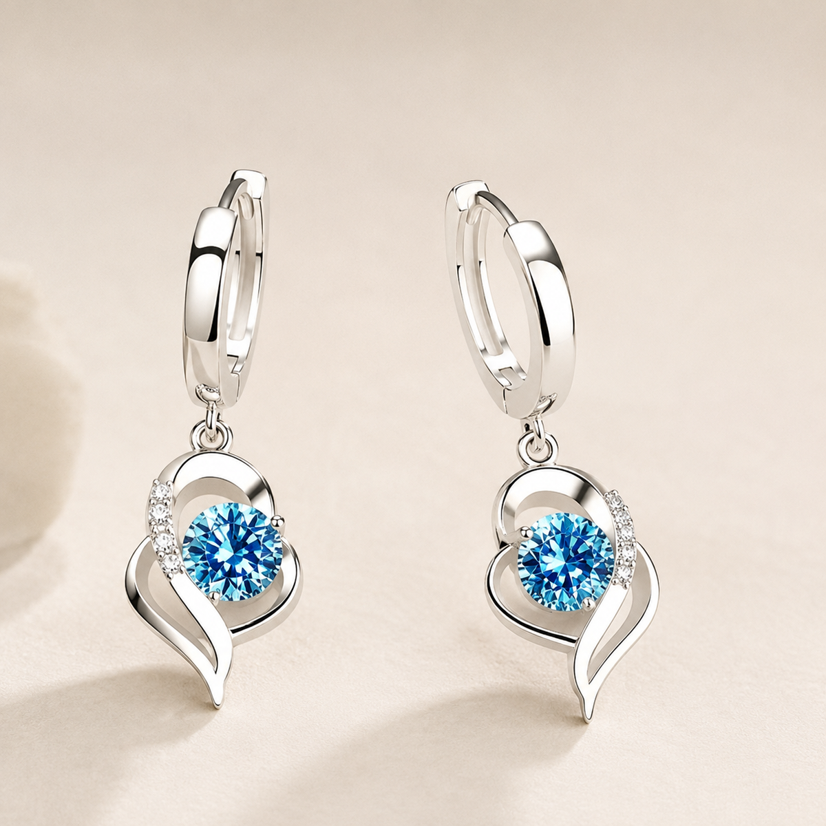 Noelle – Boucles d'Oreilles de fleurs en argent sterling 925 et zircons