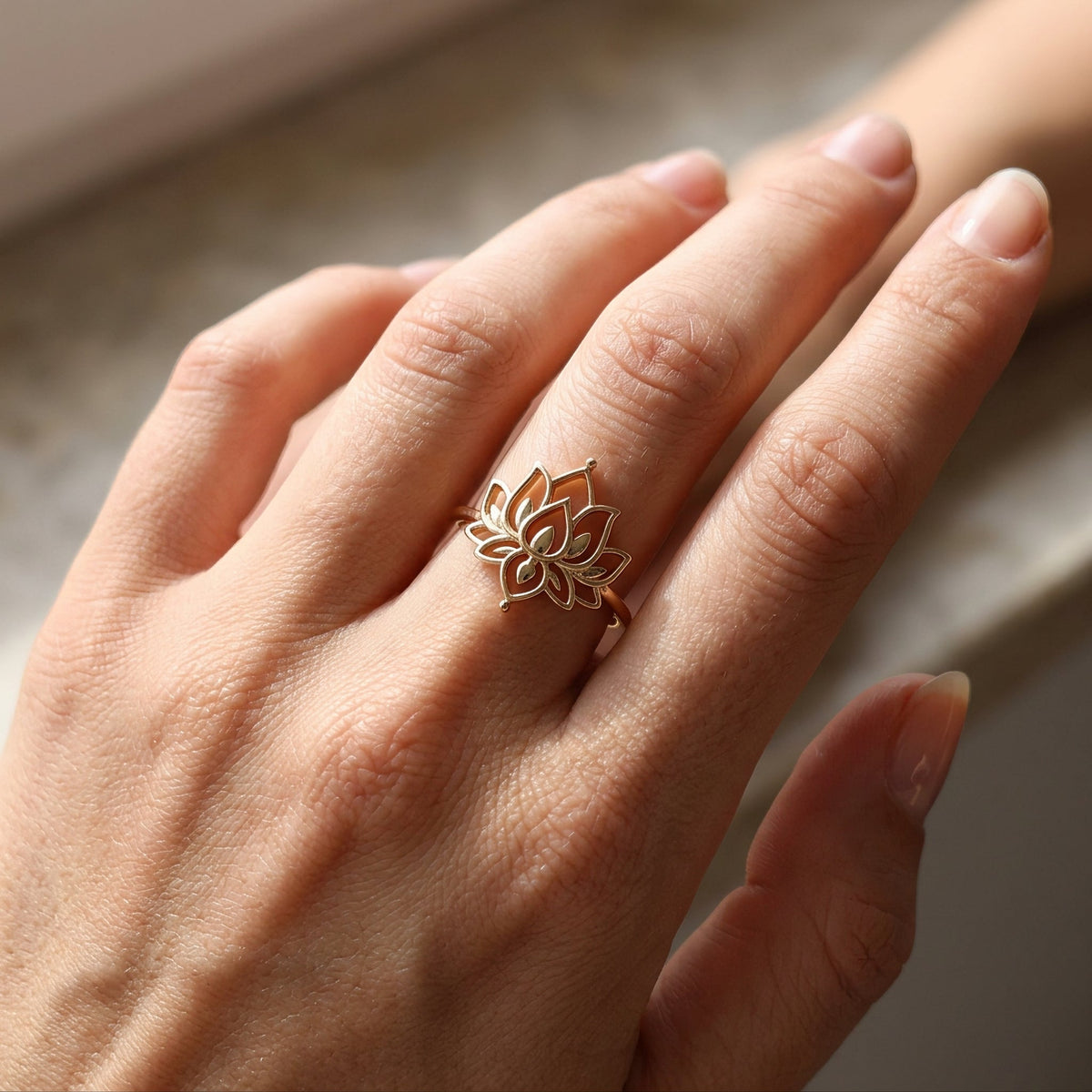 Fleur de Lotus - Bague délicate