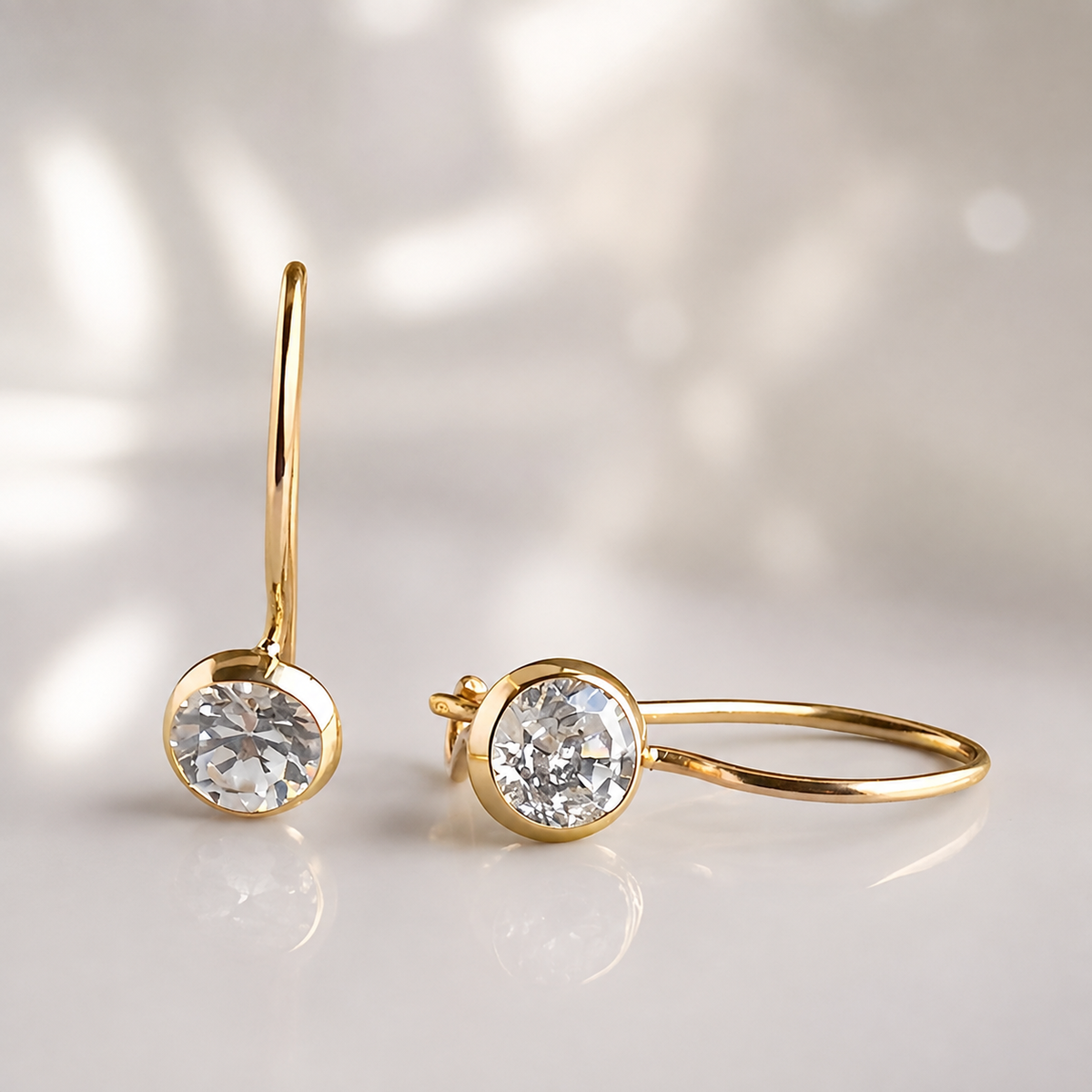 Iris – Boucles d'oreilles vintage avec cristaux