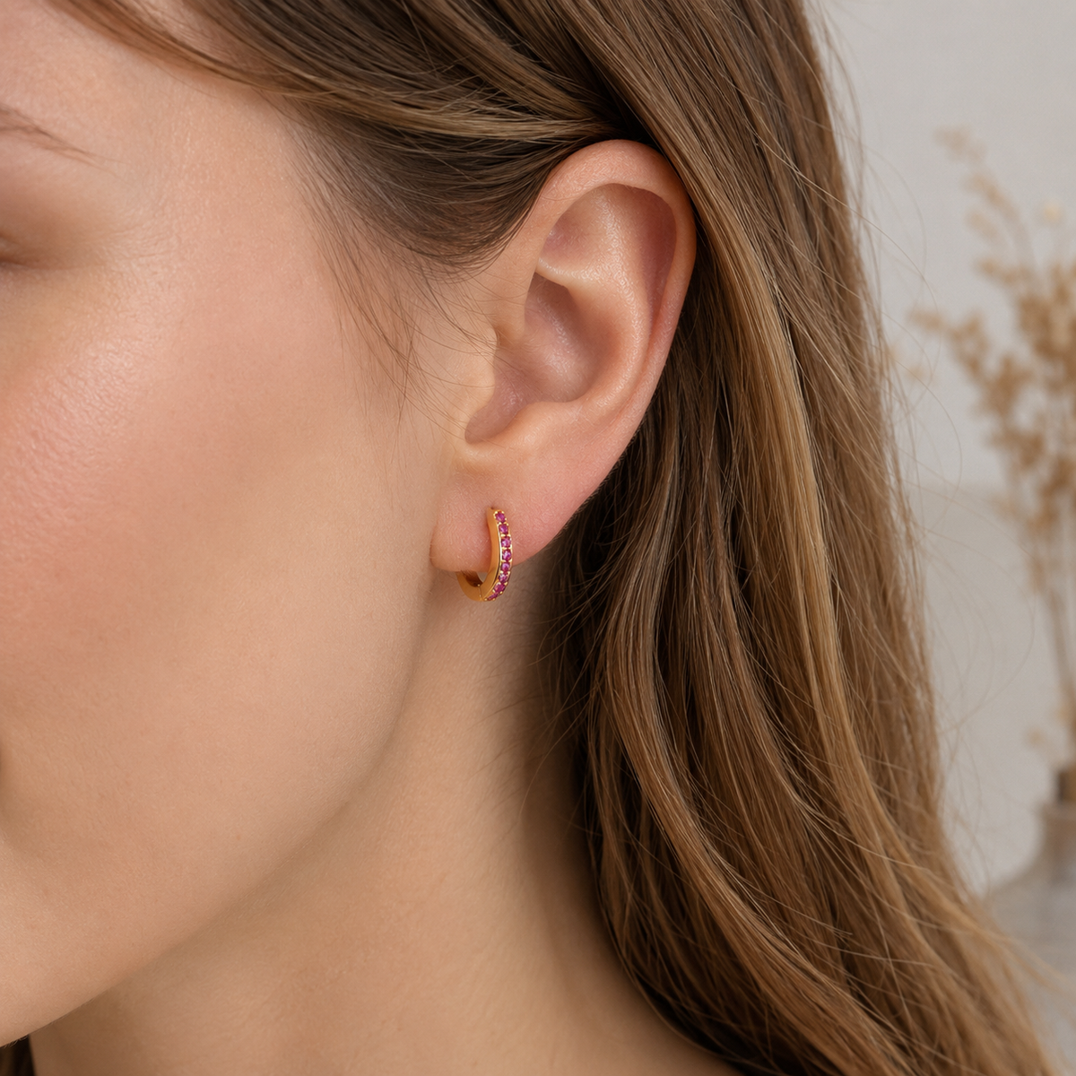 Selena – Boucles d'oreilles pendantes d'inspiration marine dorée