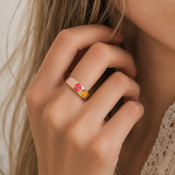 Smiley - Bague souriante colorée