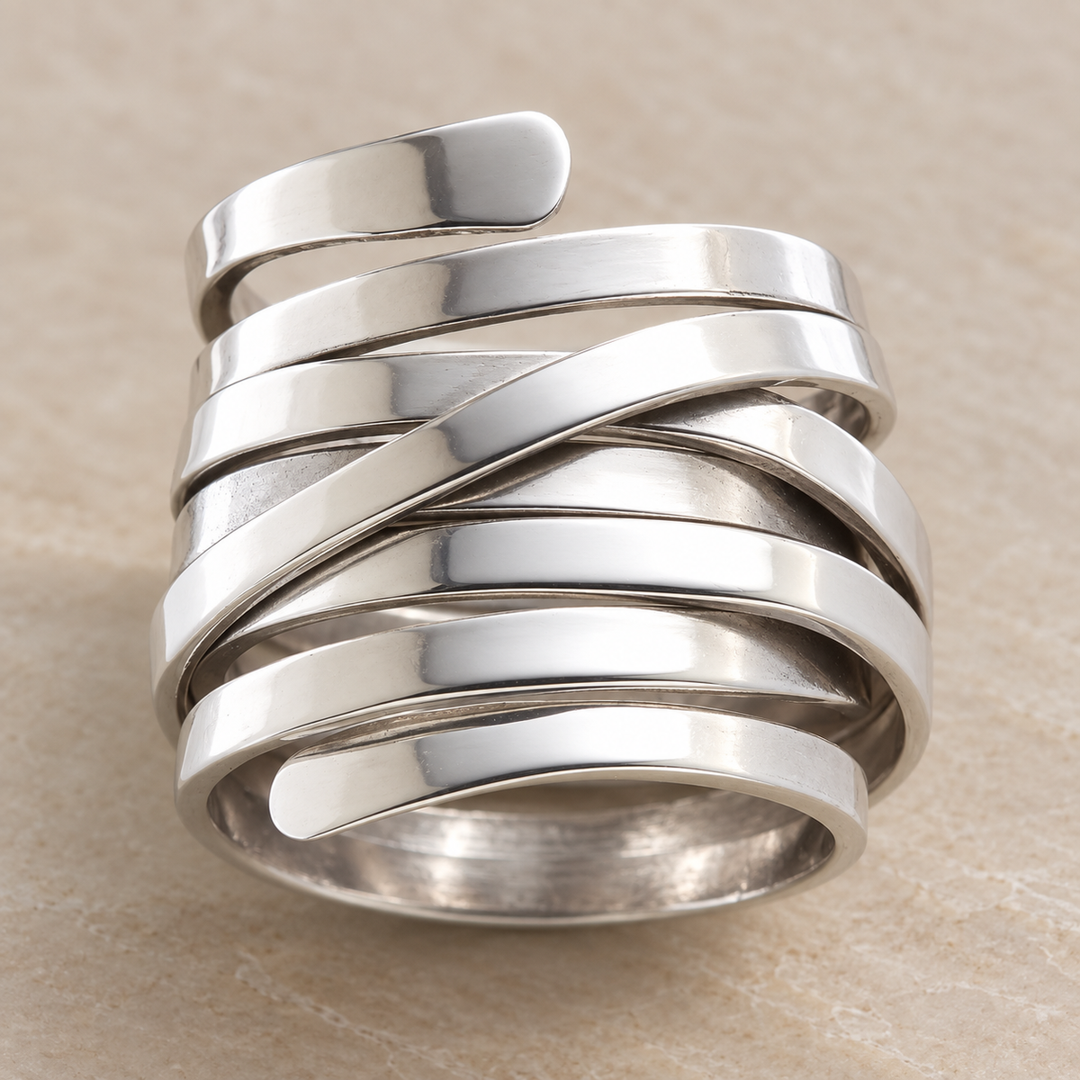Bliss – Bague en argent vintage épaisse