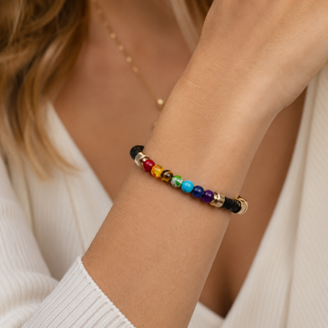 Zenaro – Bracelet en cuir équilibre 7 chakras