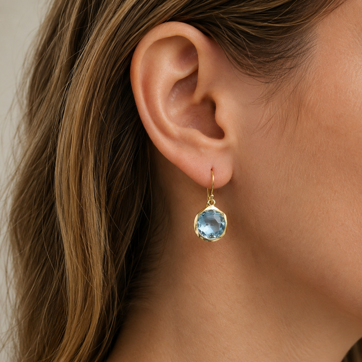 Azura – Boucles d'oreilles en cristaux bleus vintage