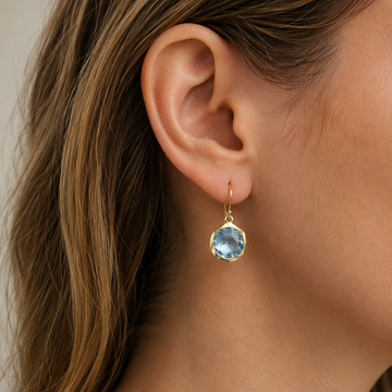 Azura – Boucles d'oreilles en cristaux bleus vintage