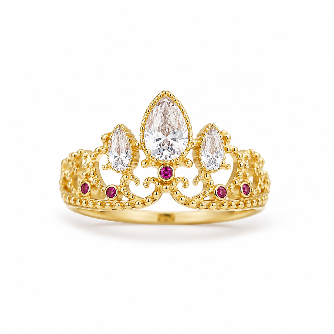 Bague Couronne Raiponce - La Bague Couronne Dorée de Raiponce