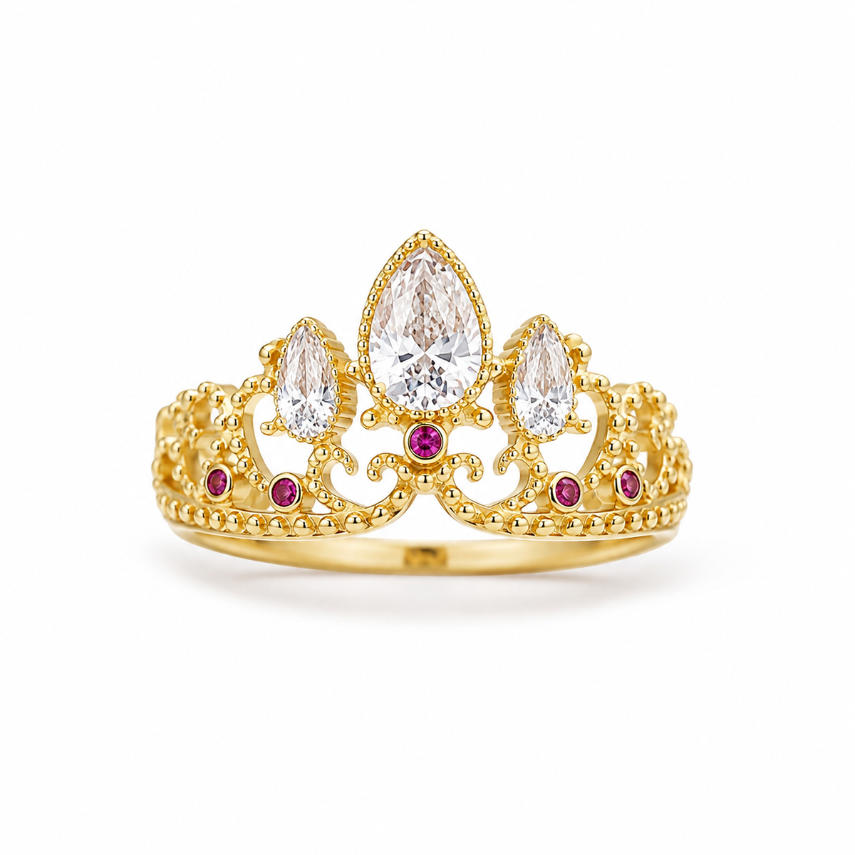Bague Couronne Raiponce - La Bague Couronne Dorée de Raiponce