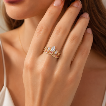 Bague Couronne Raiponce - La Bague Couronne Dorée de Raiponce