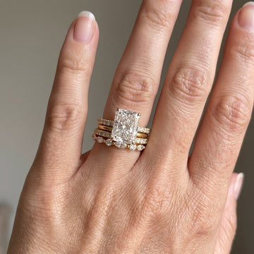 Jaily – Ensemble de 3 bagues de mariage en or 18K