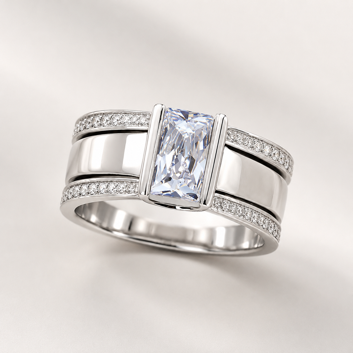 Clemence – Bague Vintage avec Verre Incrusté