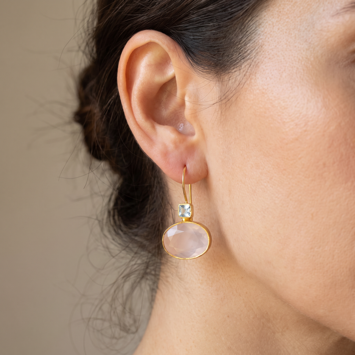 Esmeralda – Boucles d'oreilles vintage avec cristaux verts