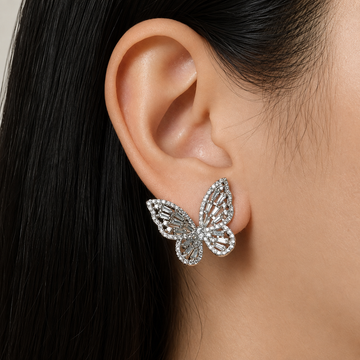 Deirdre - Boucles d'oreilles Papillon en Argent