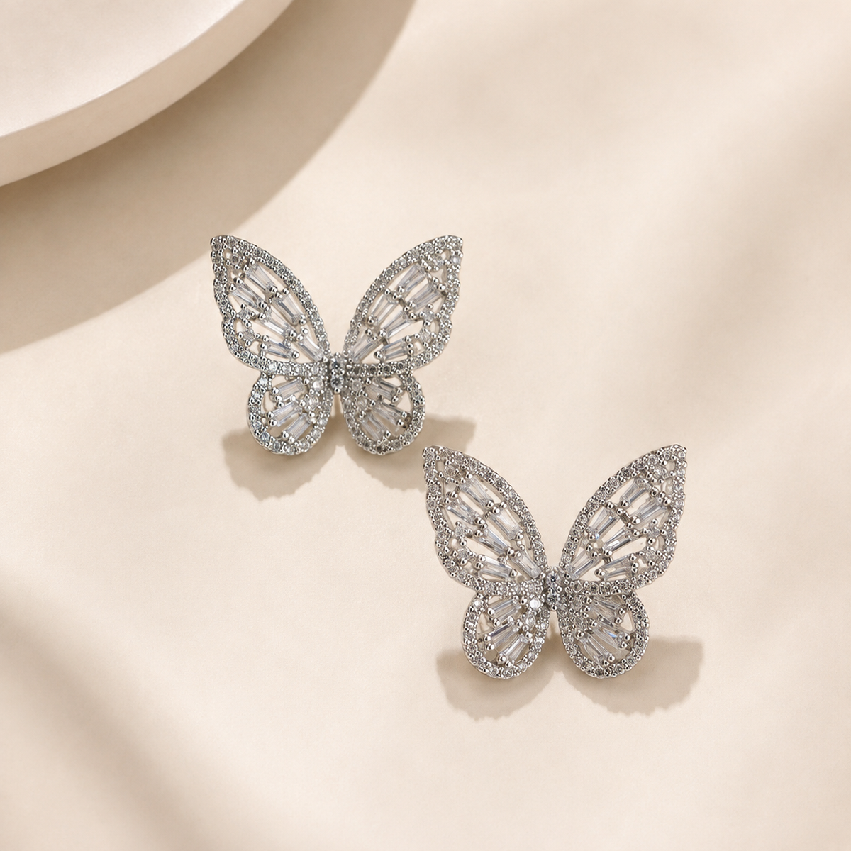 Deirdre - Boucles d'oreilles Papillon en Argent