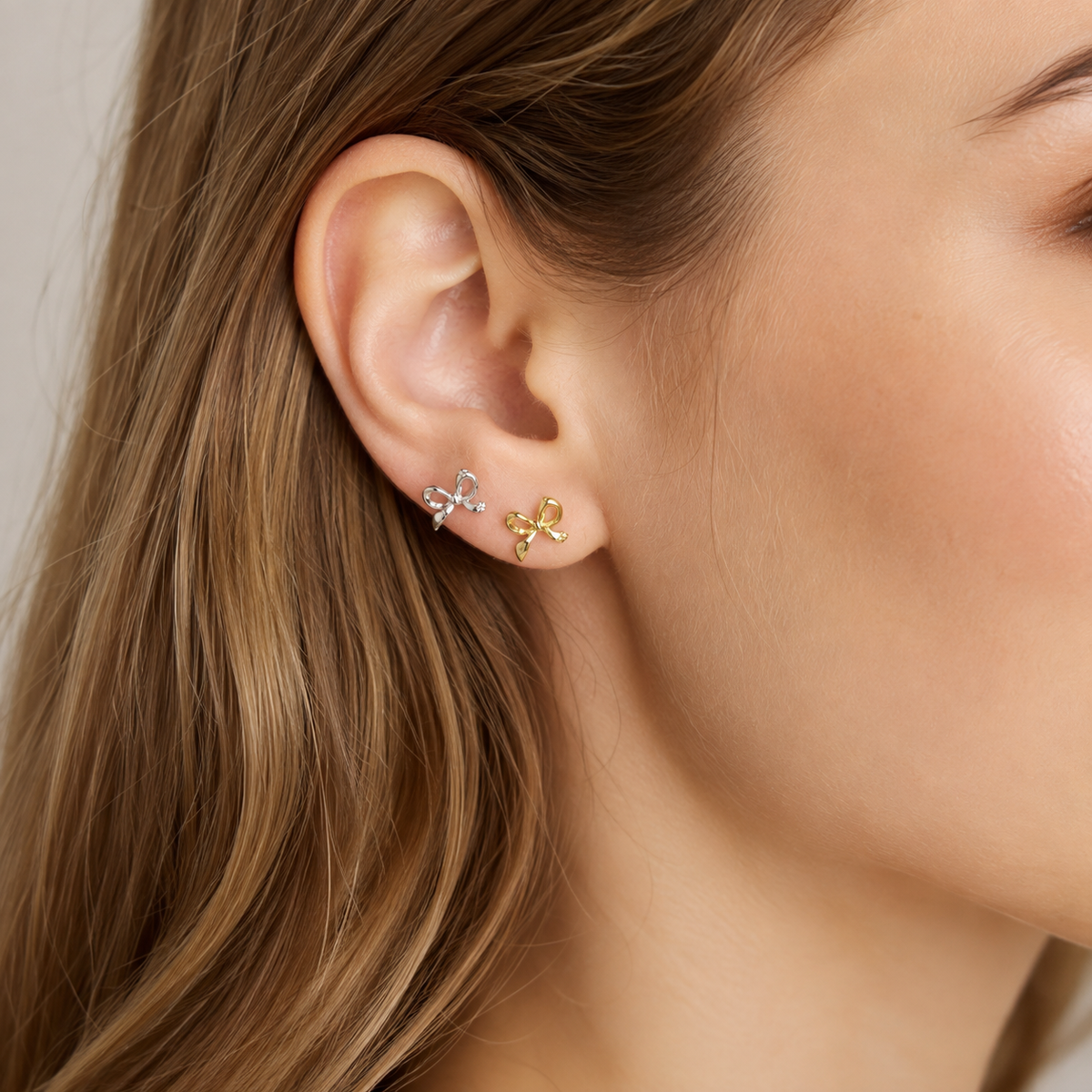Lunea – Boucles d'oreilles mini écrou nœud stellaire