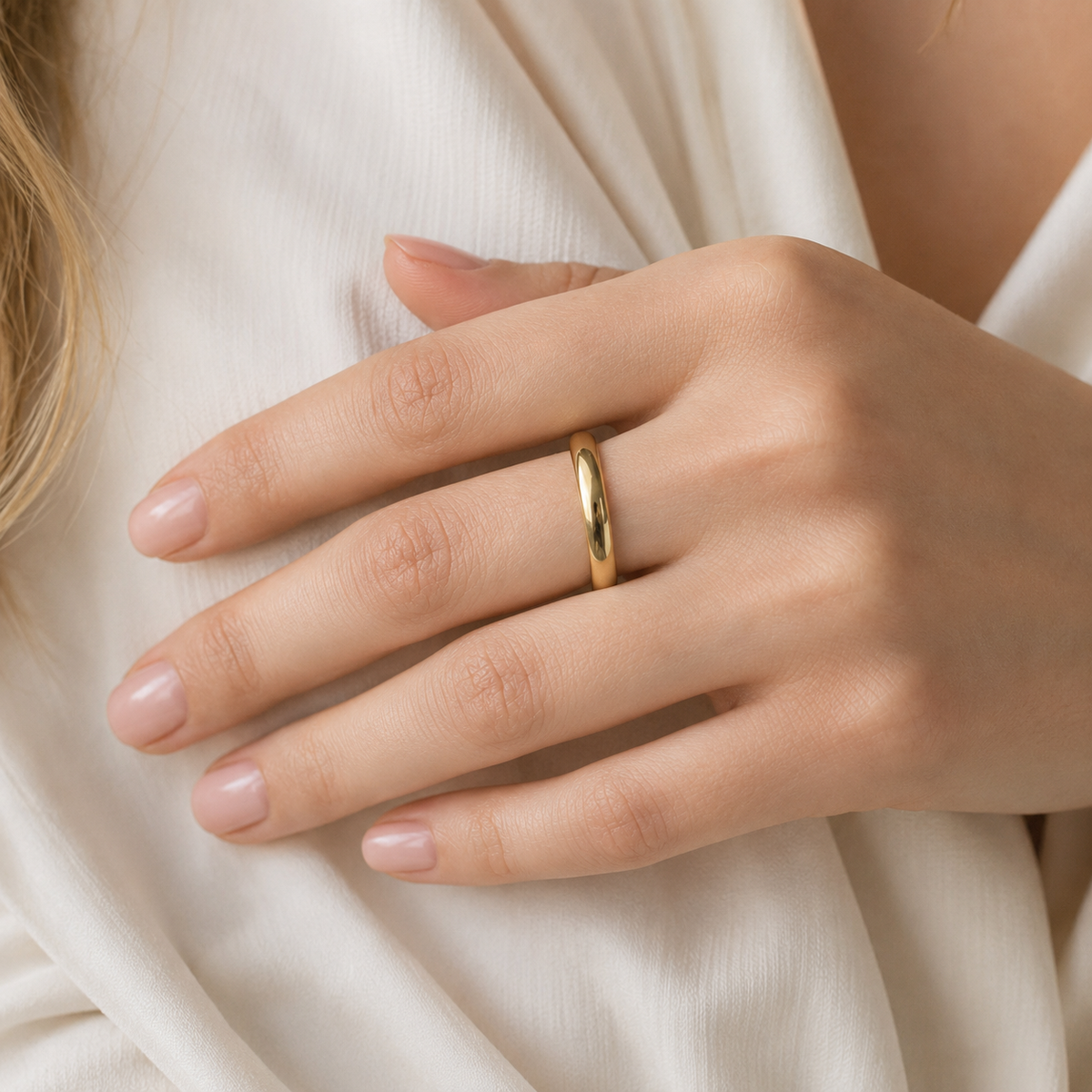 Eloane – Bague en acier inoxydable doré