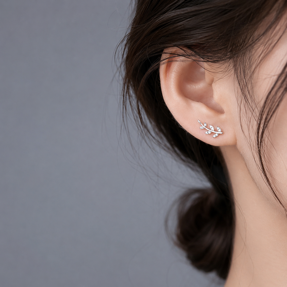 Liana – Boucles d'oreilles en feuilles brillantes