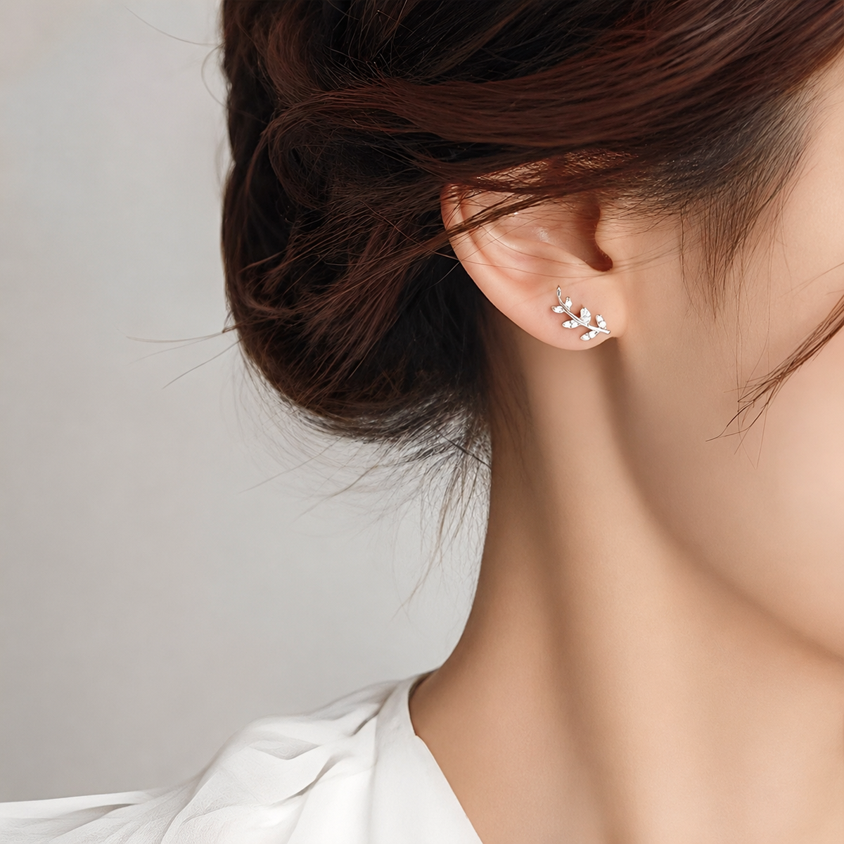 Liana – Boucles d'oreilles en feuilles brillantes