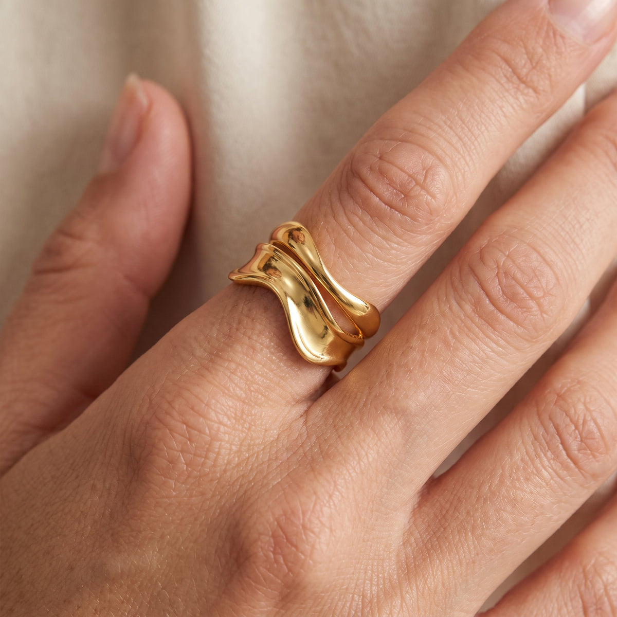 Charlie – Bague sculpturale ajustable