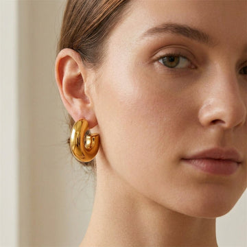 Ayla – Boucles d'oreilles épaisses couleur or