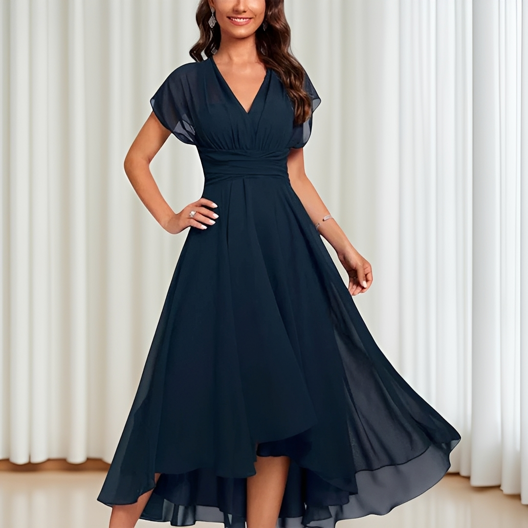Blaine - Robe Midi Cocktail Élégante
