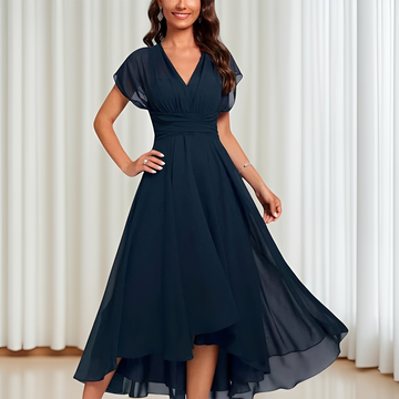 Blaine - Robe Midi Cocktail Élégante