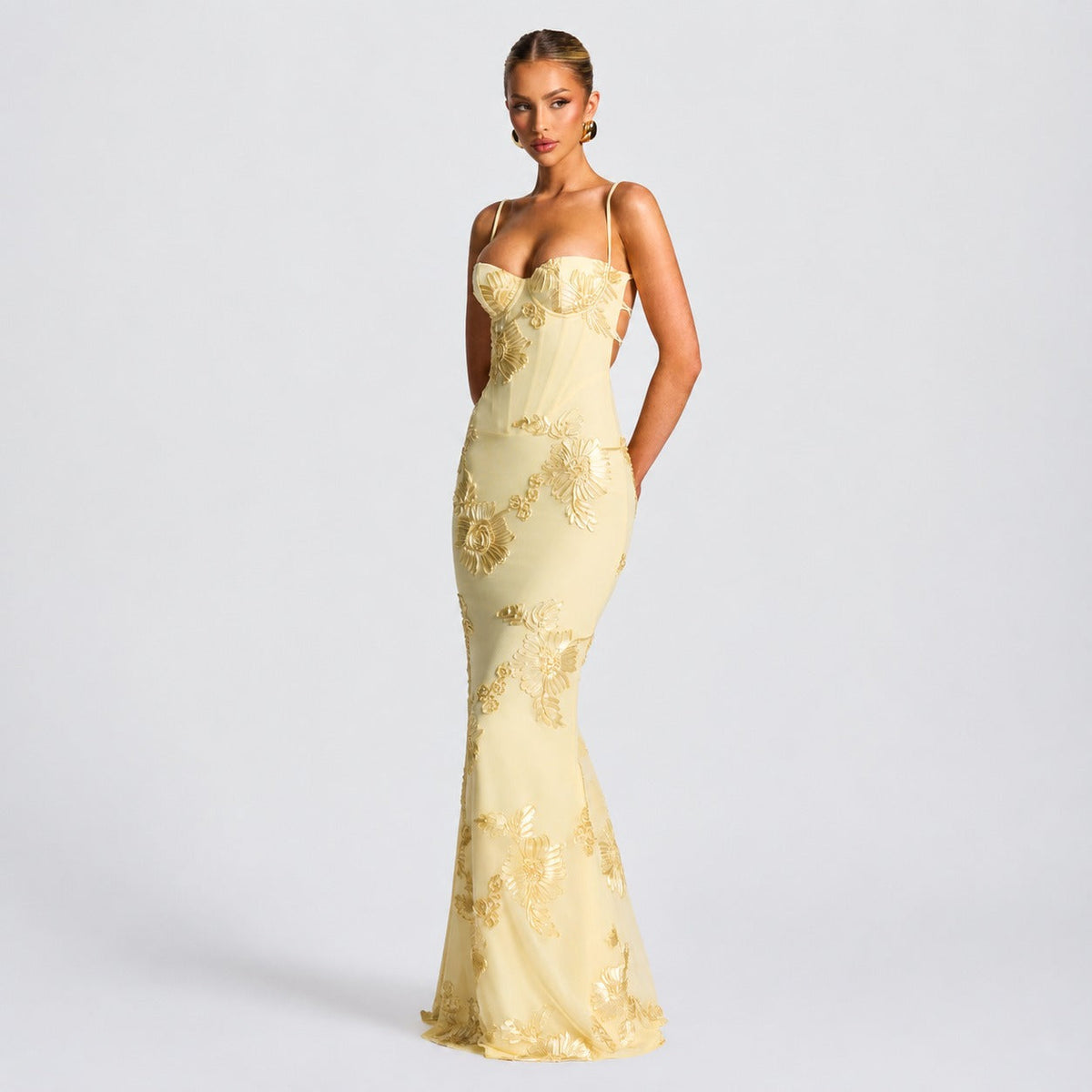 Norma - Robe Maxi Élégante à Fleurs