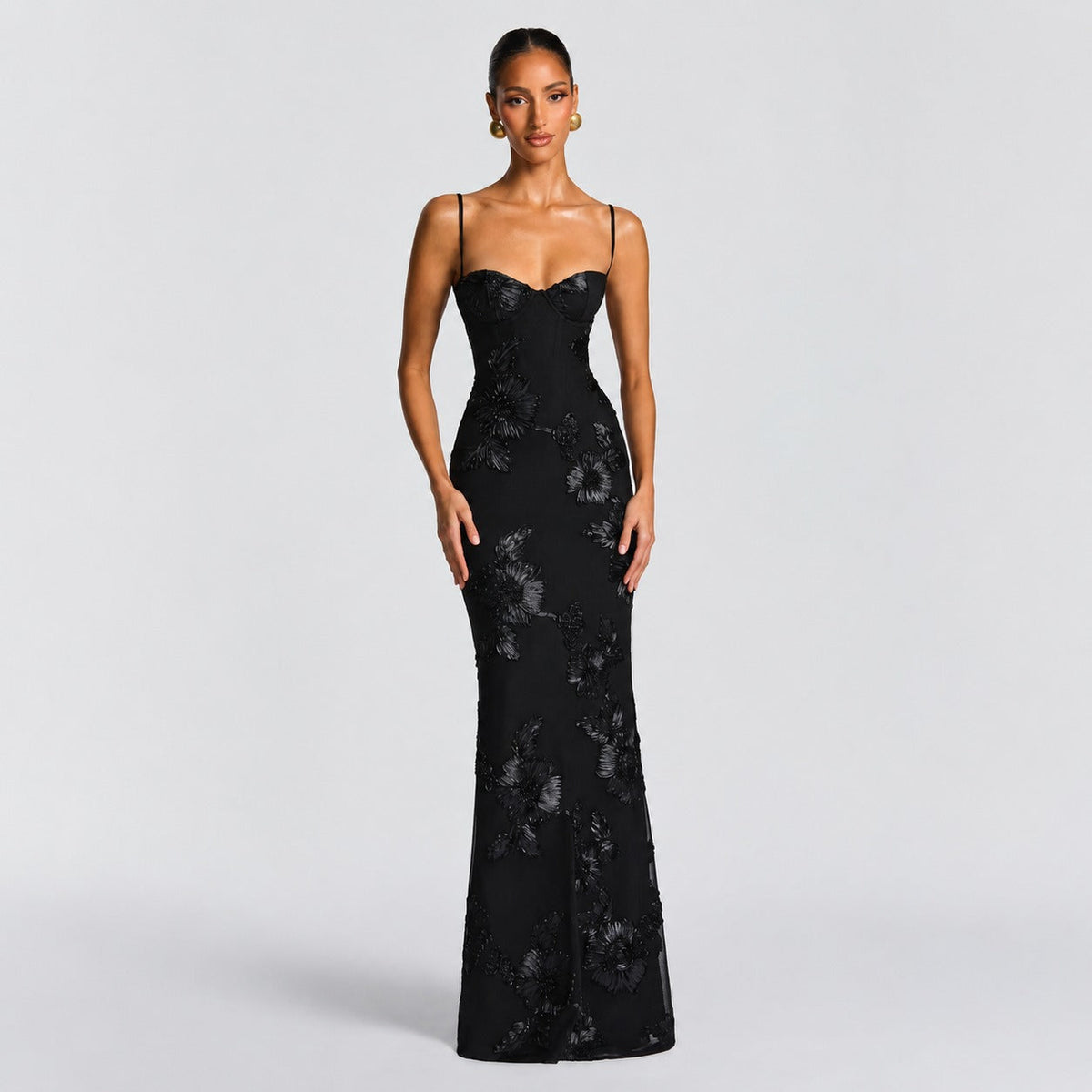 Norma - Robe Maxi Élégante à Fleurs