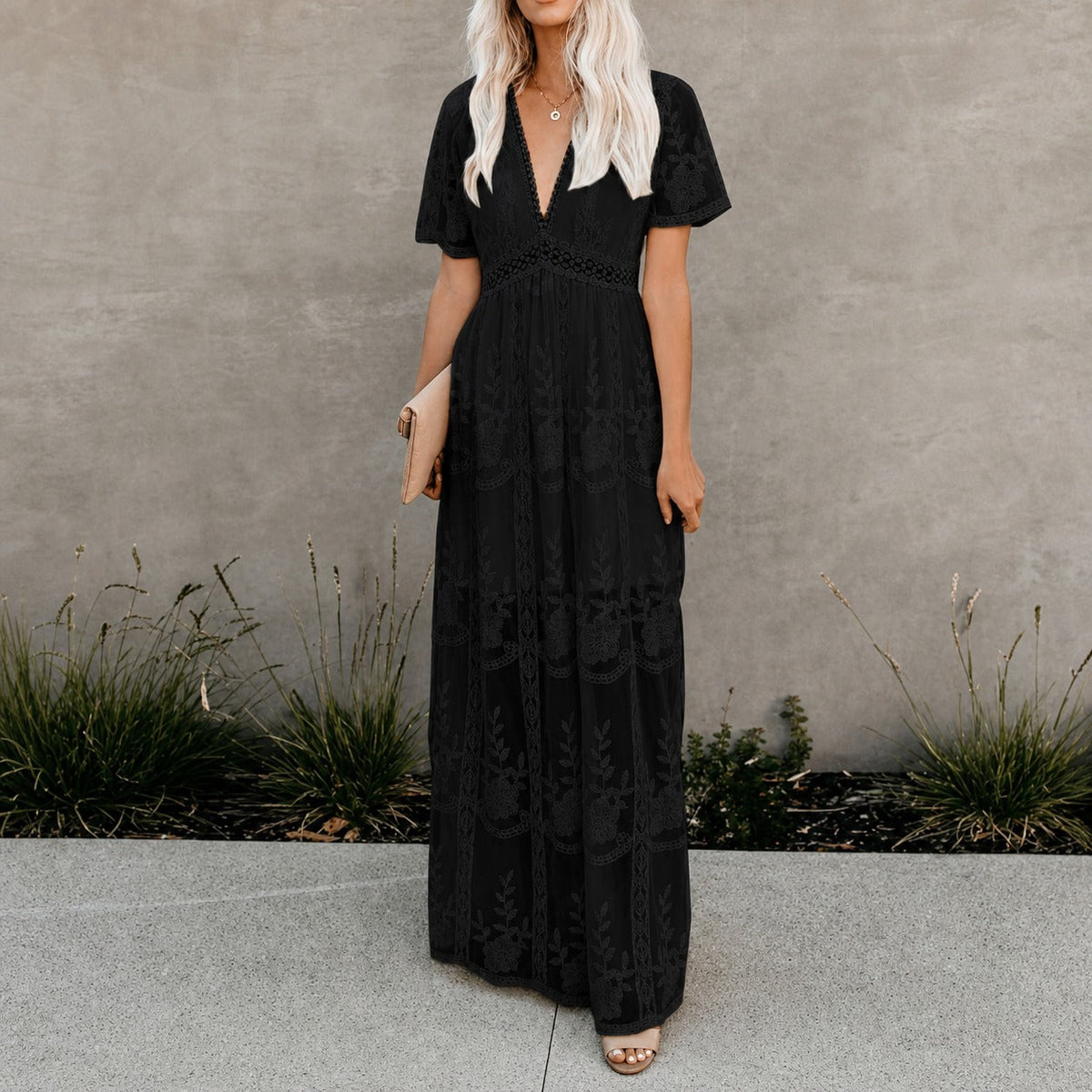 Alison - Robe Maxi en Chiffon Élégante