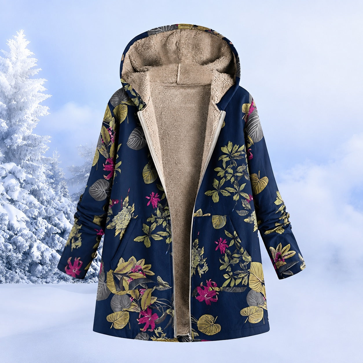 FluffCoat - Veste d'hiver colorée et élégante