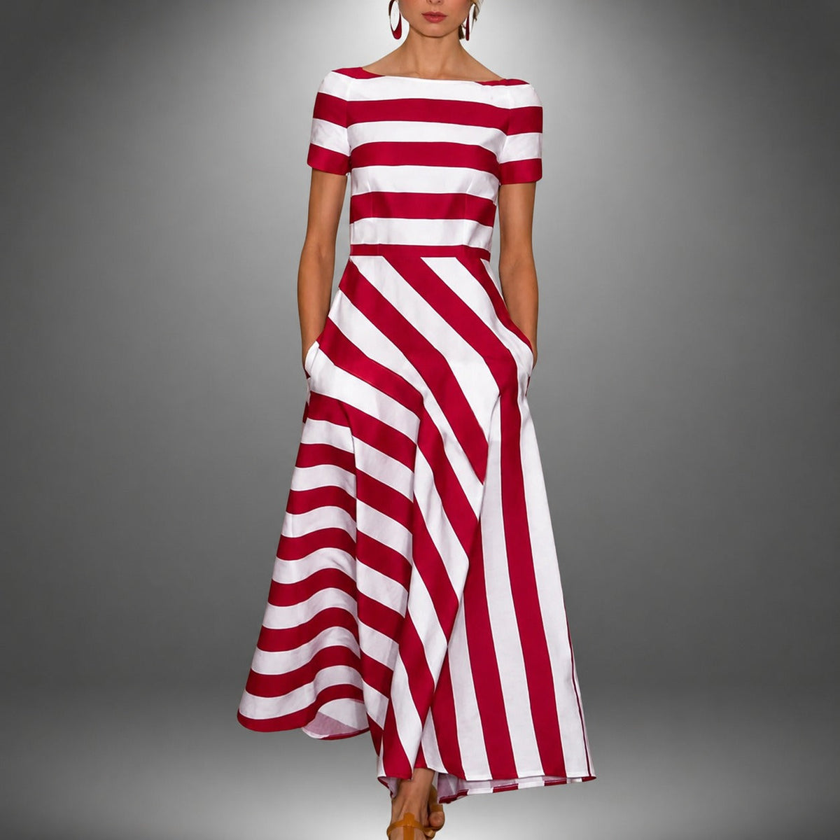 Darcie - Robe maxi à rayures en ligne A
