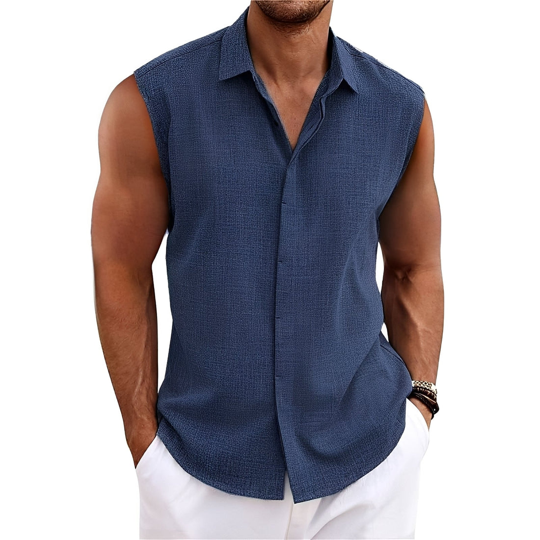 Romy - Chemise Sans Manches Confortable
