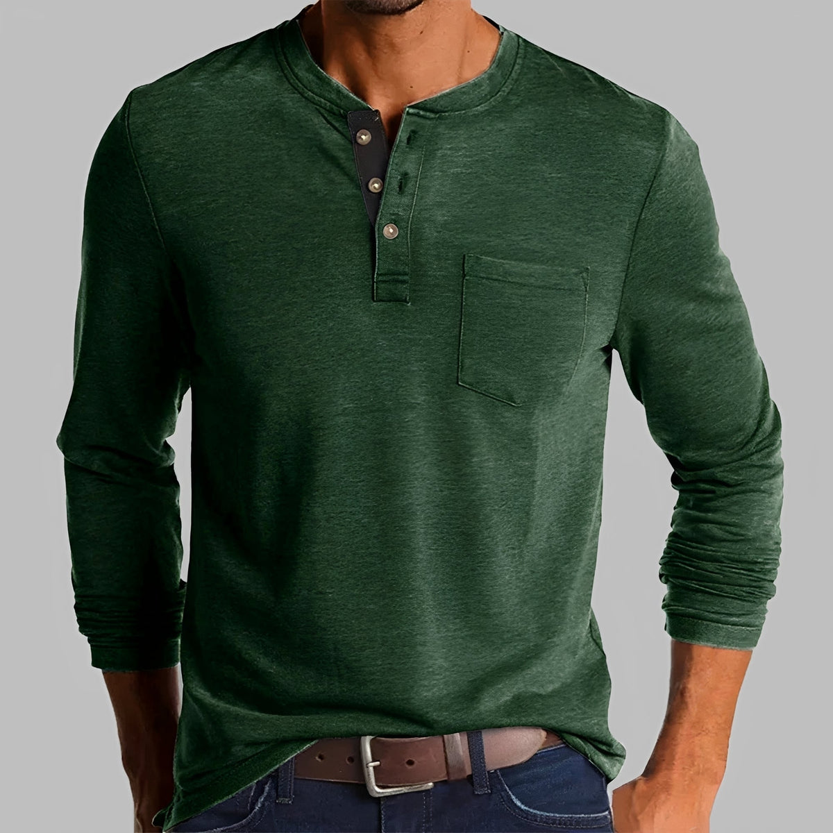 Dalton - Chemise Henley à Manches Longues