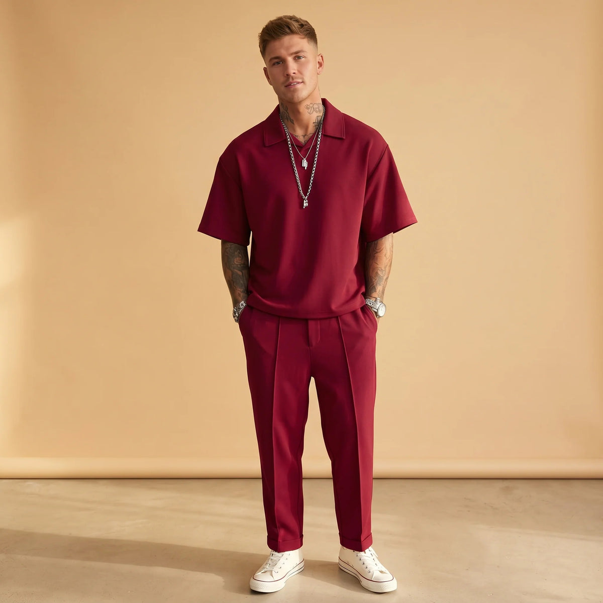 Johnston - Ensemble Décontracté Oversize 2 Pièces